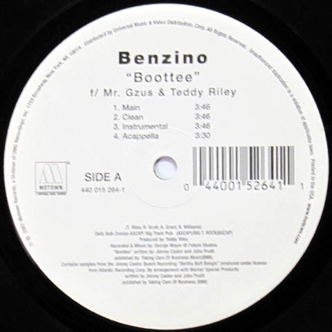 Benzino : Boottee / Bang Ta Dis (12", Promo)