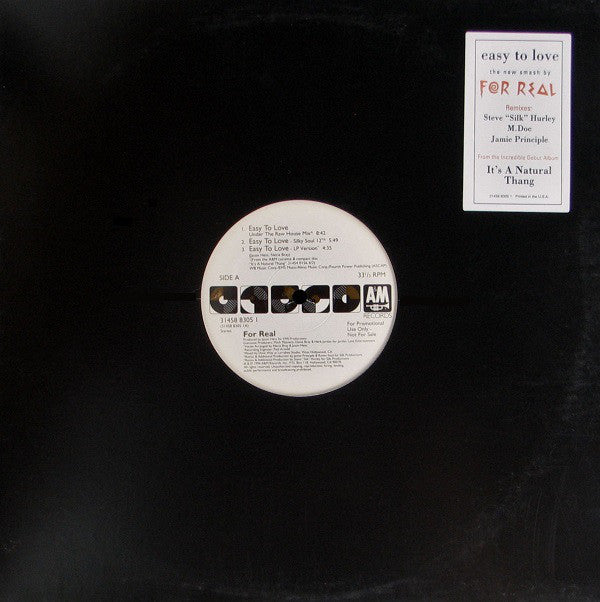 For Real : Easy To Love (12", Promo)