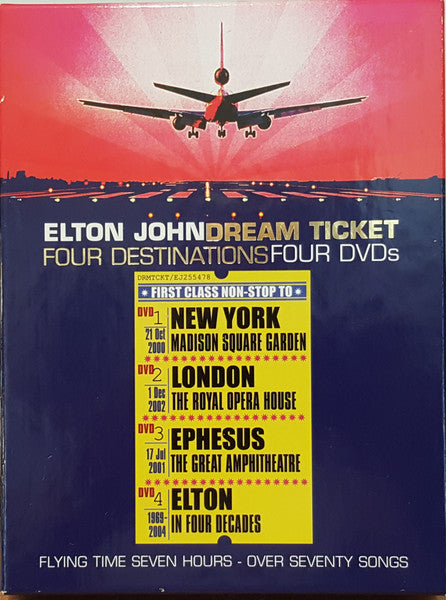 Elton John : Dream Ticket: Four Destinations (4xDVD-V, Comp, Copy Prot., Multichannel, NTSC + Bo)