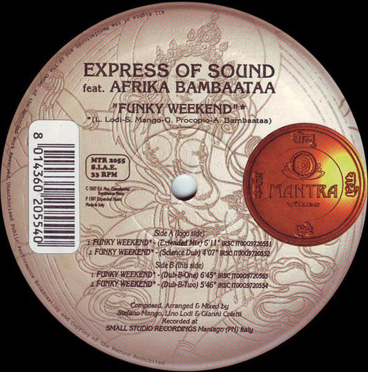 Express Of Sound Feat. Afrika Bambaataa : Funky Weekend (12")