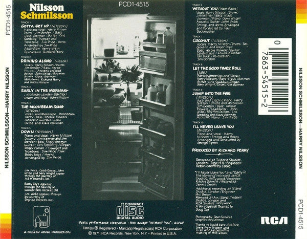 Nilsson* : Nilsson Schmilsson (CD, Album, RE, RP)