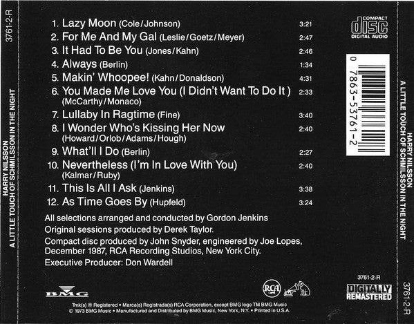 Nilsson* : A Little Touch Of Schmilsson In The Night (CD, RE, RM)