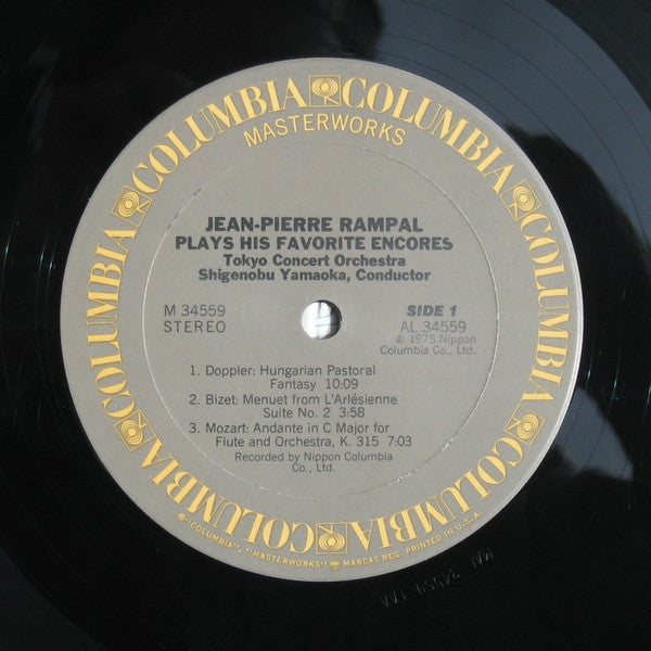 Jean-Pierre Rampal, Tokyo Concert Orchestra, Shigenobu Yamaoka : Jean-Pierre Rampal Plays His Favorite Encores (LP, Album)