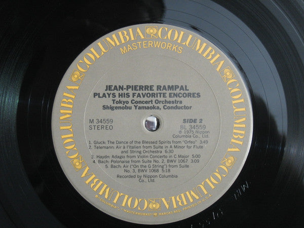 Jean-Pierre Rampal, Tokyo Concert Orchestra, Shigenobu Yamaoka : Jean-Pierre Rampal Plays His Favorite Encores (LP, Album)