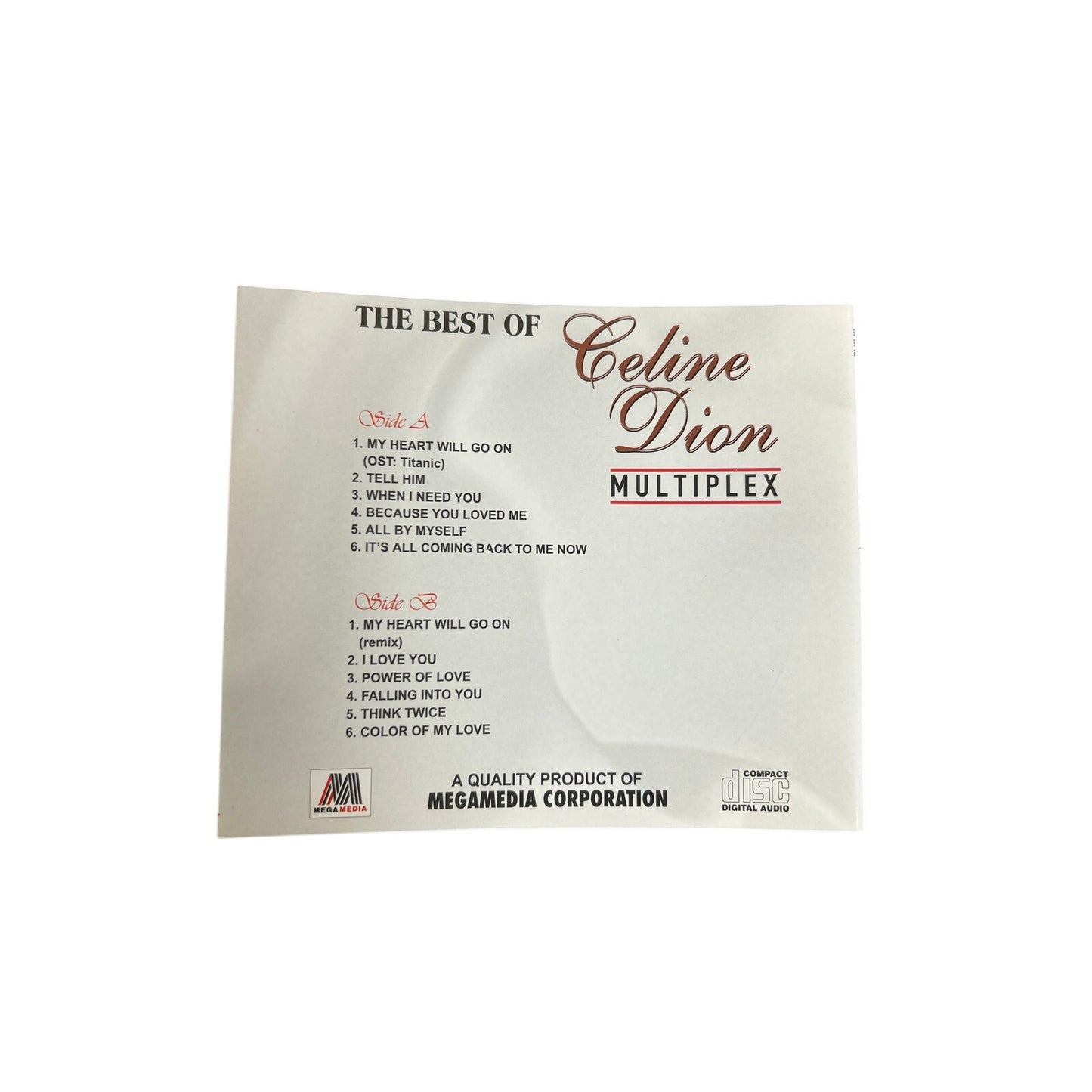 Mega Media - The Best of Celine Dion (Karaoke Multiplex CD)