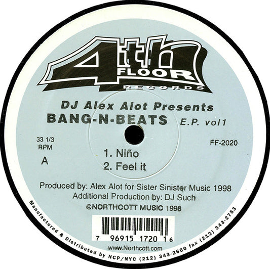 DJ Alex Alot* : Bang-N-Beats E.P. Vol 1 (12", EP)