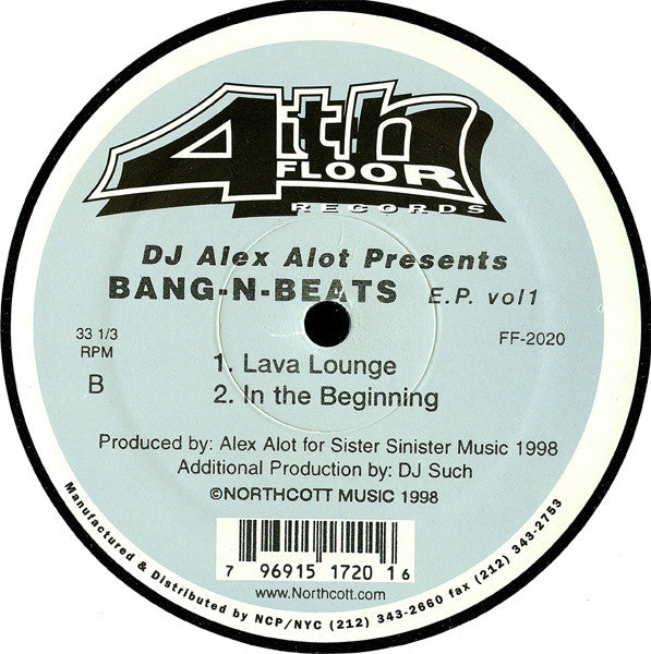DJ Alex Alot* : Bang-N-Beats E.P. Vol 1 (12", EP)