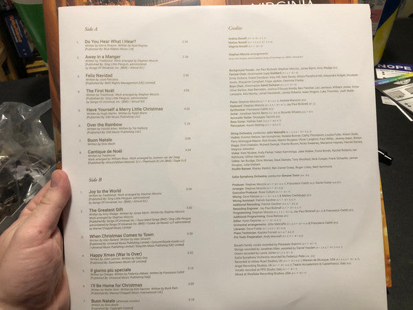 Andrea* • Matteo* • Virginia Bocelli : A Family Christmas (LP, Album, Blu)