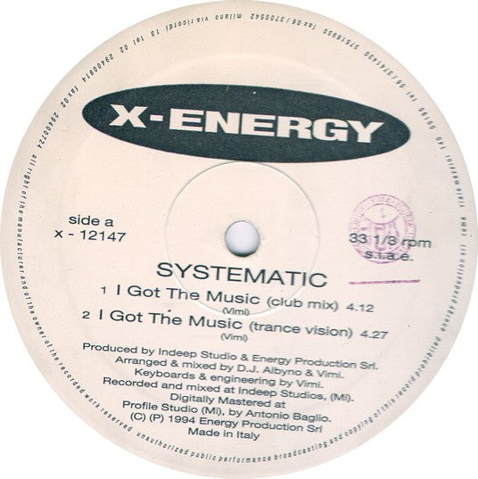 Systematic : I Got The Music (12")