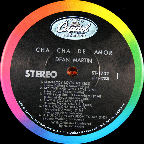 Dean Martin : Cha Cha De Amor (LP, Album, Scr)