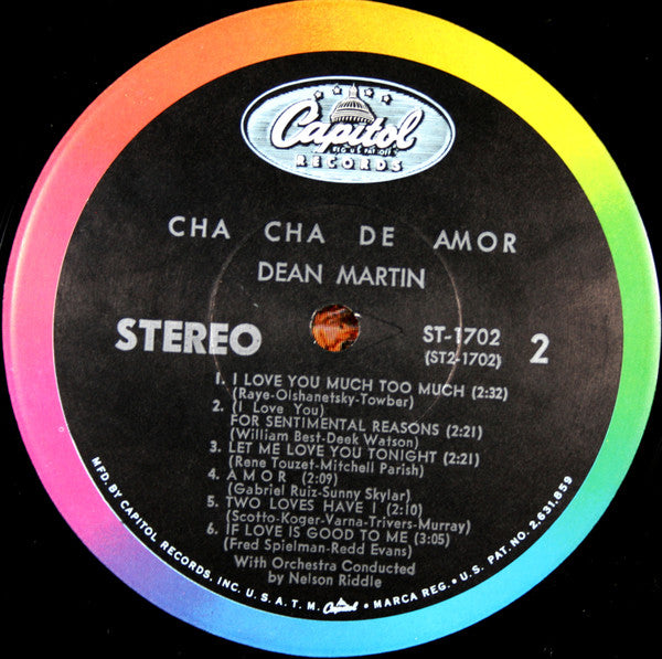 Dean Martin : Cha Cha De Amor (LP, Album, Scr)