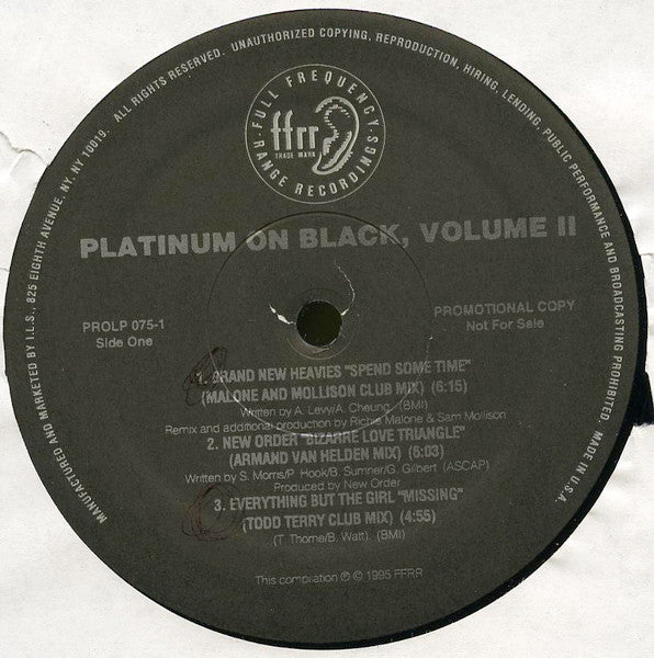 Various : Platinum On Black, Volume II (2xLP, Comp, Promo)