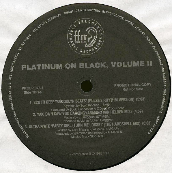 Various : Platinum On Black, Volume II (2xLP, Comp, Promo)