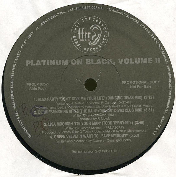 Various : Platinum On Black, Volume II (2xLP, Comp, Promo)