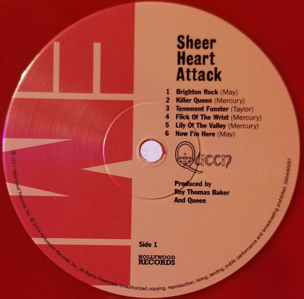 Queen : Sheer Heart Attack  (LP, Album, RE, Red)