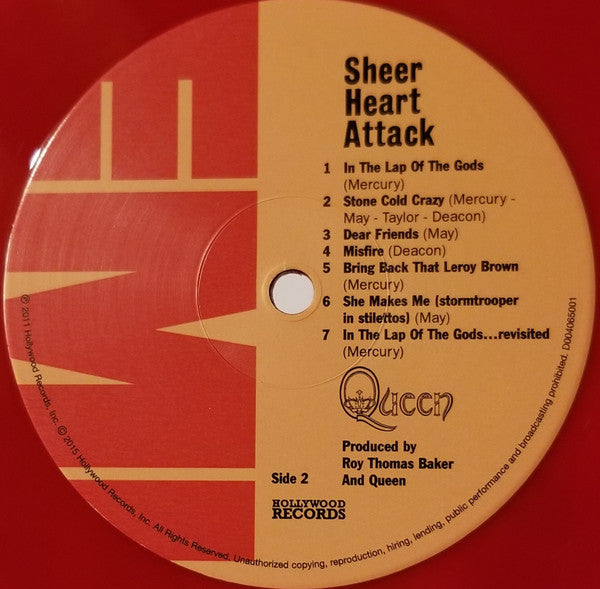 Queen : Sheer Heart Attack  (LP, Album, RE, Red)