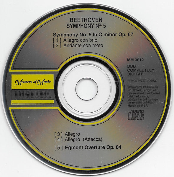 Beethoven* : Symphony No. 5 In C Minor • Egmont Overture (CD)