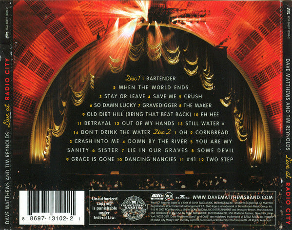 Dave Matthews & Tim Reynolds : Live At Radio City (2xCD, Album)
