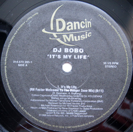 DJ BoBo : It's My Life (12")
