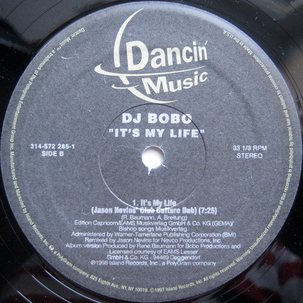 DJ BoBo : It's My Life (12")