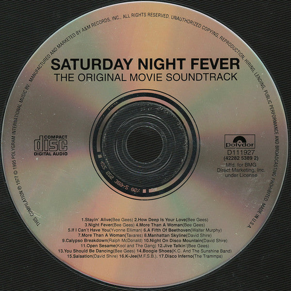 Various : Saturday Night Fever (The Original Movie Sound Track) (CD, Album, Comp, Club, RE, RM, PMD)
