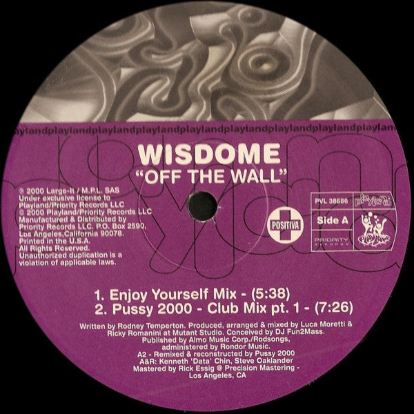 Wisdome : Off The Wall (12")