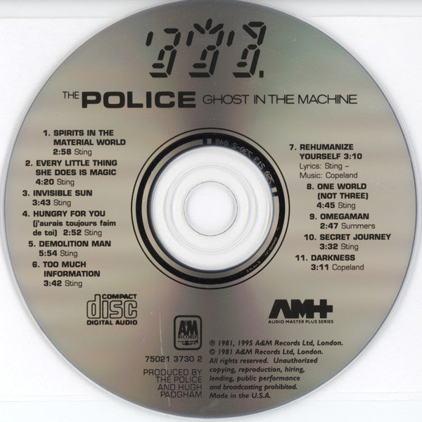 The Police : Ghost In The Machine (CD, Album, RE, RM, PMD)