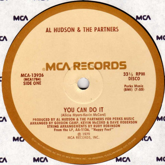 Al Hudson & The Partners : You Can Do It / I Don't Want You To Leave Me (12", Pin)