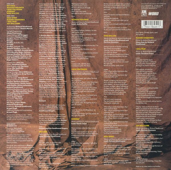 The Richard Smallwood Singers : Portrait (LP, Album)