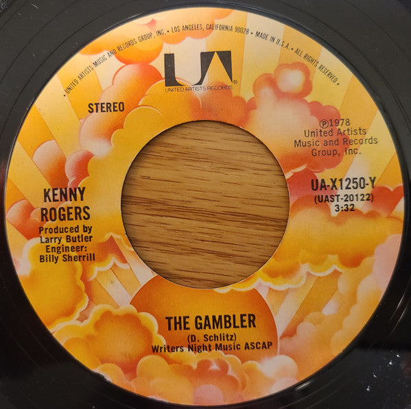 Kenny Rogers : The Gambler / Momma's Waiting (7", Single, Styrene, All)