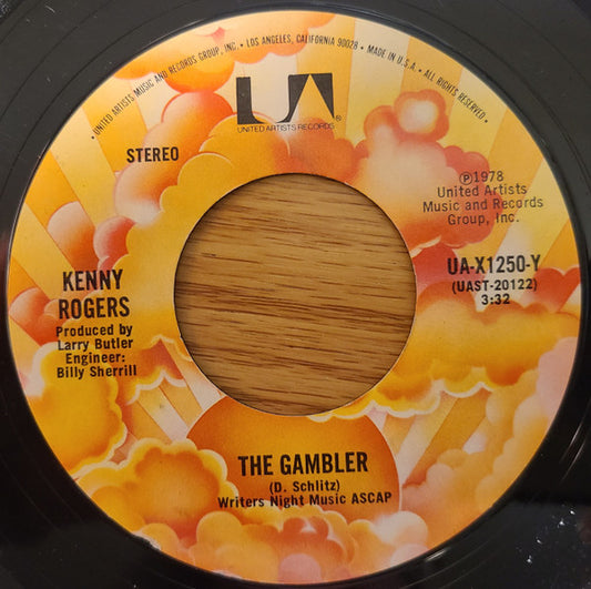Kenny Rogers : The Gambler / Momma's Waiting (7", Single, Styrene, All)