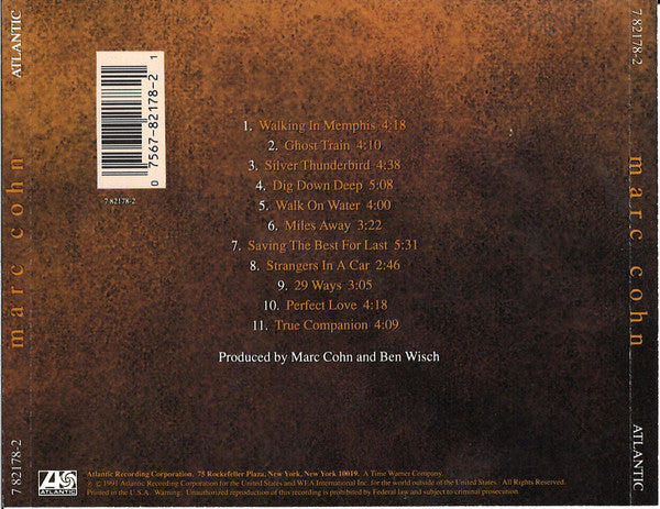 Marc Cohn : Marc Cohn (CD, Album, SRC)