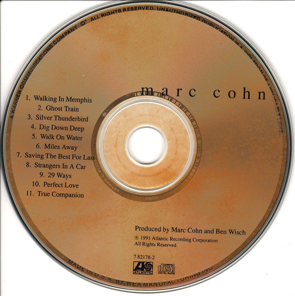 Marc Cohn : Marc Cohn (CD, Album, SRC)