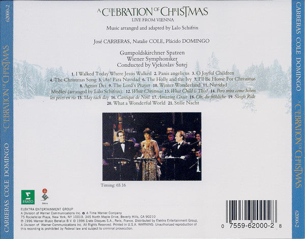 José Carreras · Natalie Cole · Plácido Domingo* : A Celebration Of Christmas (CD, Album)