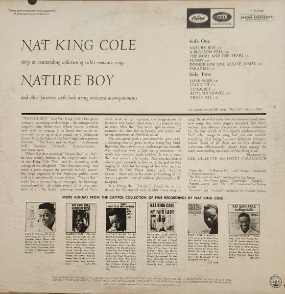 Nat King Cole : Nature Boy (LP, Comp, Mono)