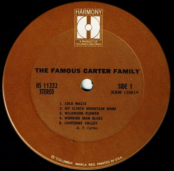 The Carter Family : The Famous Carter Family (LP, Album, RE, San)