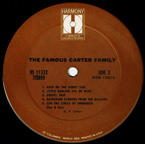 The Carter Family : The Famous Carter Family (LP, Album, RE, San)