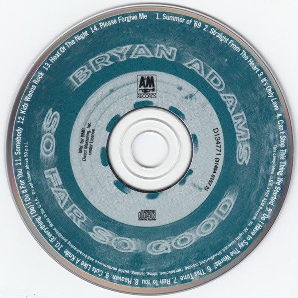 Bryan Adams : So Far So Good (CD, Comp, Club, RE, PMD)