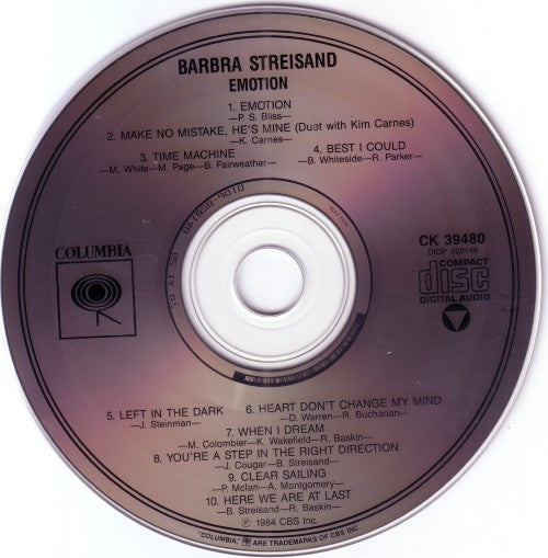 Barbra* : Emotion (CD, Album, RE)