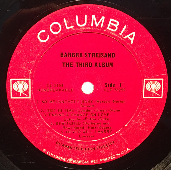 Barbra Streisand : The Third Album (LP, Album, Mono, Ter)