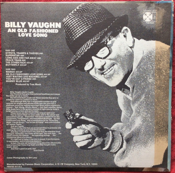 Billy Vaughn : An Old Fashioned Love Song (LP, Album, Promo)