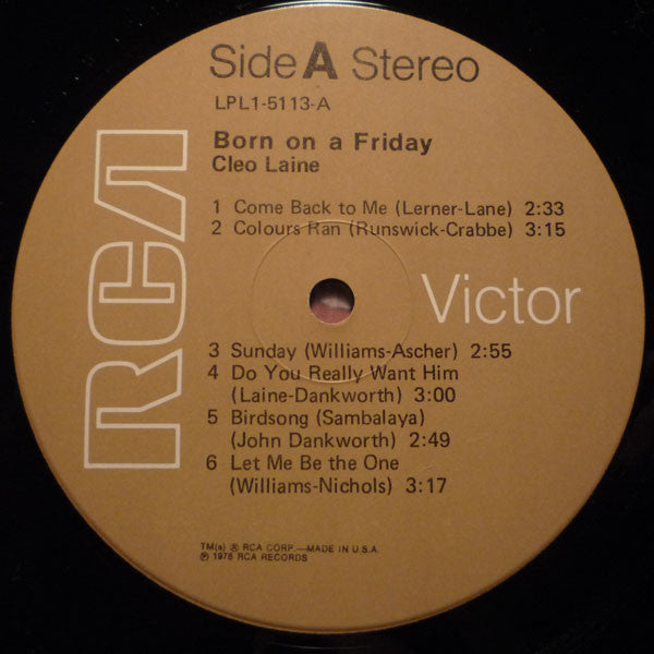 Cleo Laine : Born On A Friday (LP, Album, Gat)