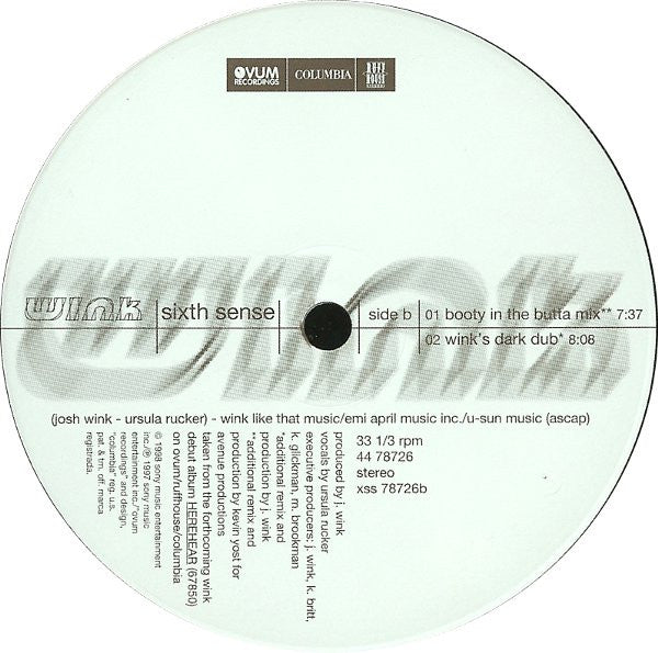 Wink* : Sixth Sense (12")
