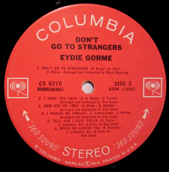 Eydie Gorme* : Don't Go To Strangers (LP, Album)