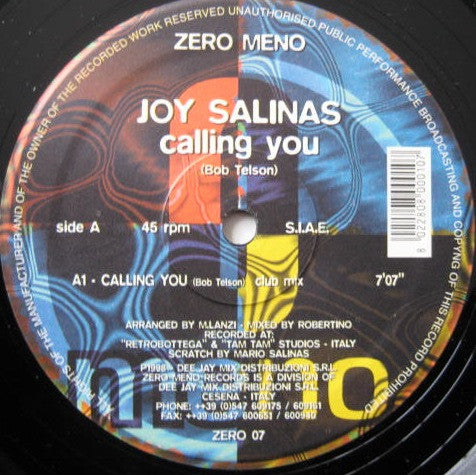 Joy Salinas : Calling You (12")
