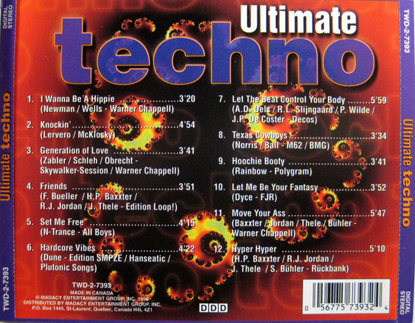 D.J. Jungle D* : Ultimate Techno (CD, Comp)