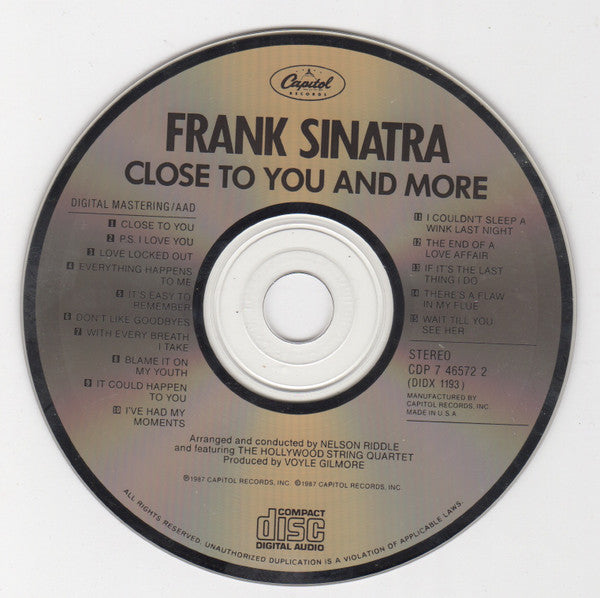 Frank Sinatra : Close To You And More (CD, Album, RE, RM)