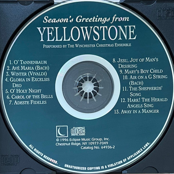 The Winchester Christmas Ensemble : Season's Greetings From Yellowstone (CD, Album)