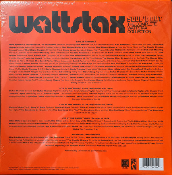 Various : Wattstax '72 Soul'd Out (The Complete Wattstax Collection) (12xCD + Box, Ltd)