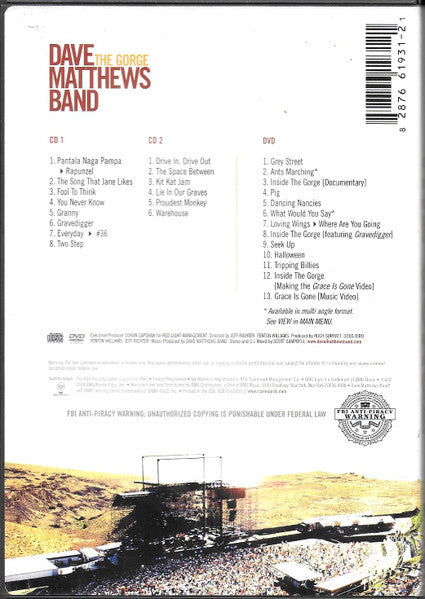 Dave Matthews Band : The Gorge (2xCD + DVD, DVD)